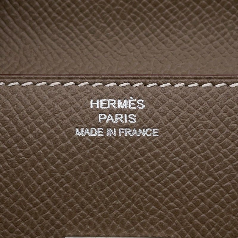 エルメス カードケース クリック ミニ エトゥープ/シルバー金具 エプソン C刻印 HERMES 財布