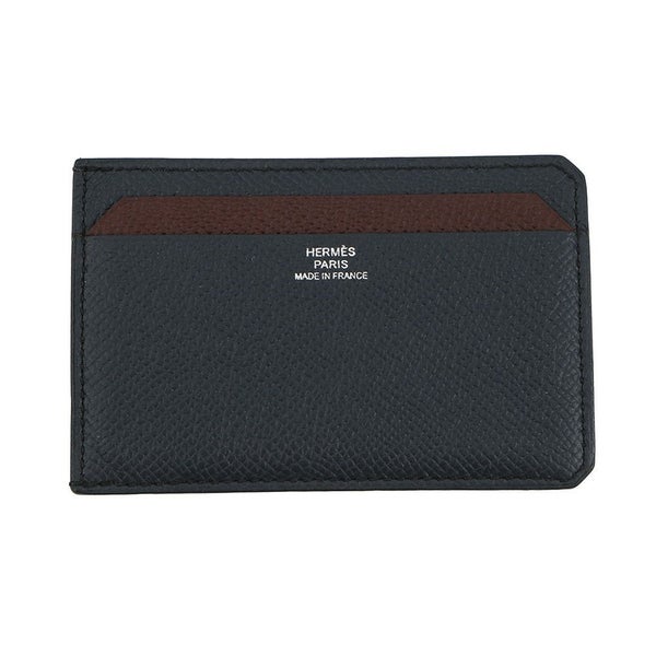 エルメス カードケース シティ 4CC ブルーインディゴ/ルージュセリエ エプソン C刻印 HERMES パスケース