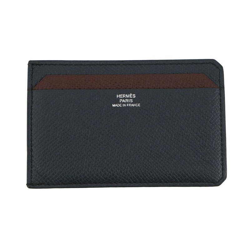 エルメス カードケース シティ 4CC ブルーインディゴ/ルージュセリエ エプソン C刻印 HERMES パスケース