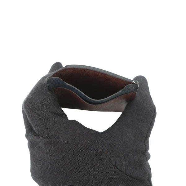 エルメス カードケース シティ 4CC ブルーインディゴ/ルージュセリエ エプソン C刻印 HERMES パスケース