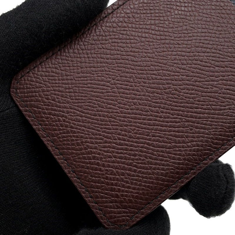 エルメス カードケース シティ 4CC ブルーインディゴ/ルージュセリエ エプソン C刻印 HERMES パスケース