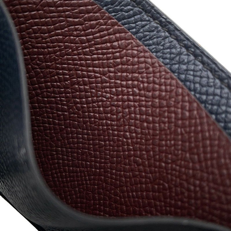 エルメス カードケース シティ 4CC ブルーインディゴ/ルージュセリエ エプソン C刻印 HERMES パスケース