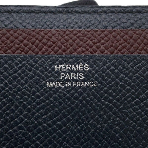 エルメス カードケース シティ 4CC ブルーインディゴ/ルージュセリエ エプソン C刻印 HERMES パスケース