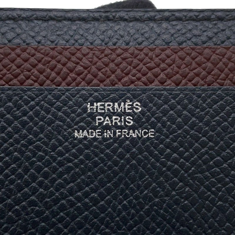 エルメス カードケース シティ 4CC ブルーインディゴ/ルージュセリエ エプソン C刻印 HERMES パスケース