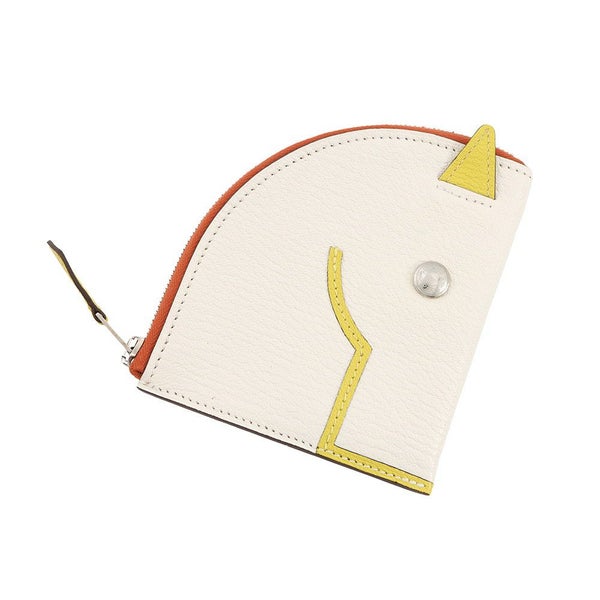 エルメス コインケース パドック ウォレット ナタ/ジョーヌシトロン/シルバー金具 シェブルミゾル Y刻印 財布 シェーブル