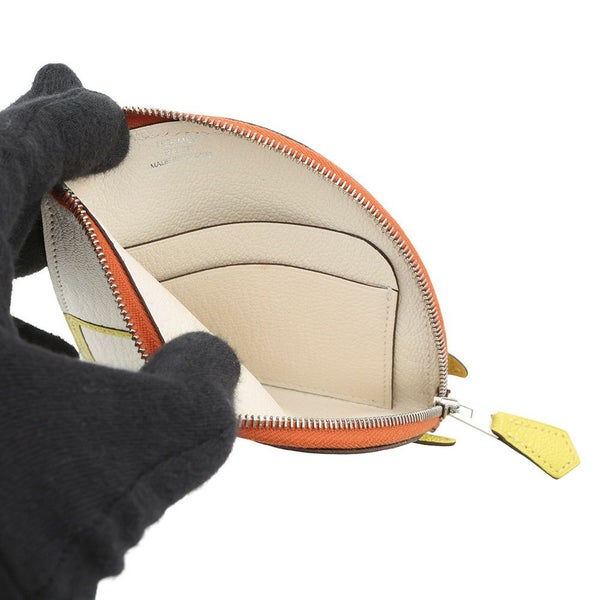 エルメス コインケース パドック ウォレット ナタ/ジョーヌシトロン/シルバー金具 シェブルミゾル Y刻印 財布 シェーブル