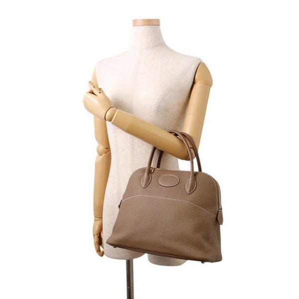 エルメス ハンドバッグ ボリード31 エトゥープ/ゴールド金具 トリヨンクレマンス U刻印 ２wayショルダー