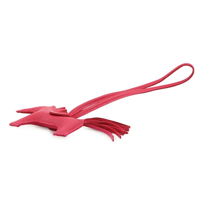 エルメス バッグチャーム ロデオ PM ローズメキシコ ラムスキン Y刻印