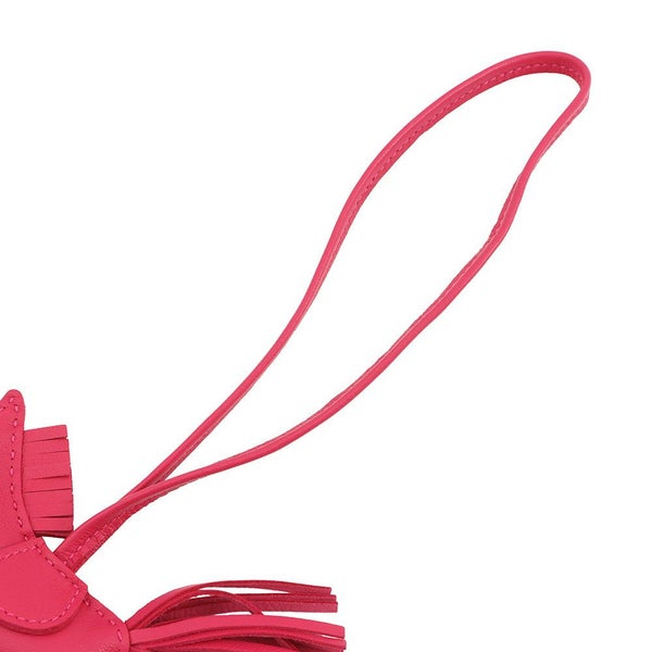 エルメス バッグチャーム ロデオ PM ローズメキシコ ラムスキン Y刻印