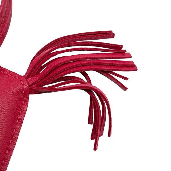 エルメス バッグチャーム ロデオ PM ローズメキシコ ラムスキン Y刻印