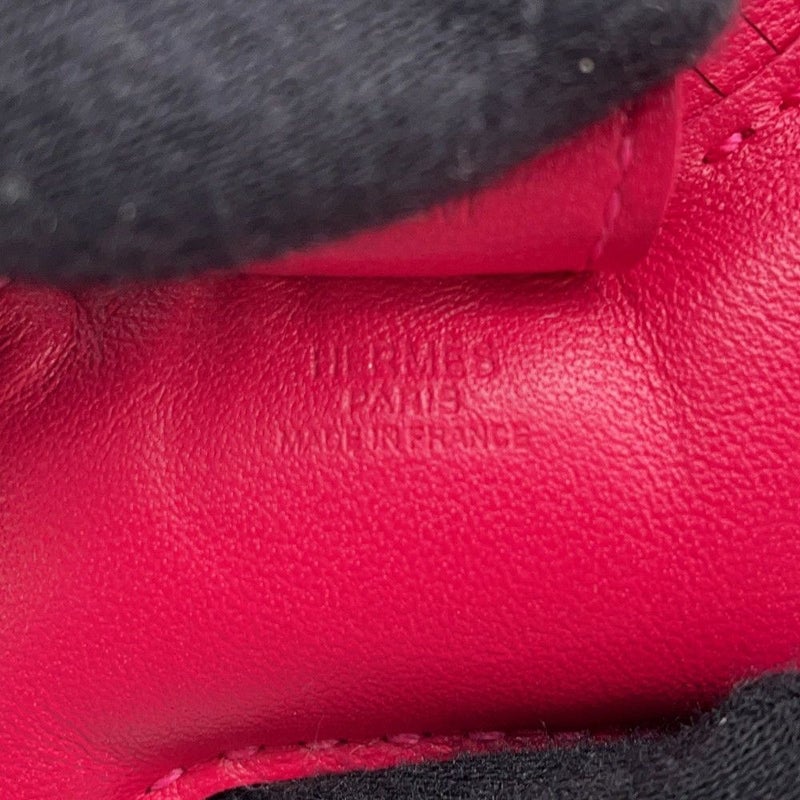 エルメス バッグチャーム ロデオ PM ローズメキシコ ラムスキン Y刻印