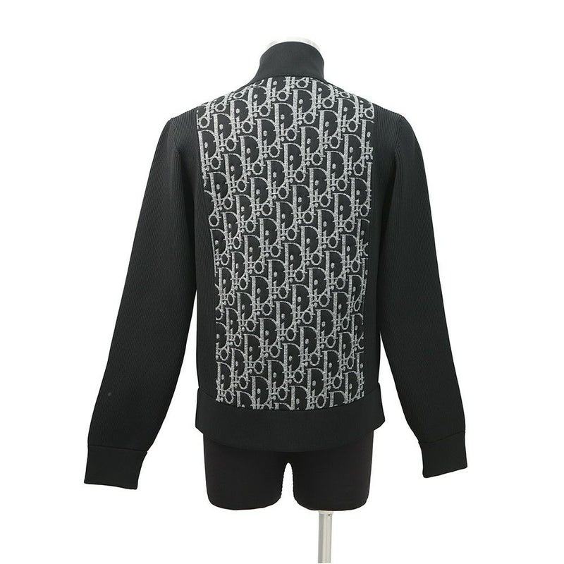 クリスチャン・ディオール ジャケット オブリーク ニット テクニカル ジップアップジャケット メンズサイズL 113M421AT195 黒