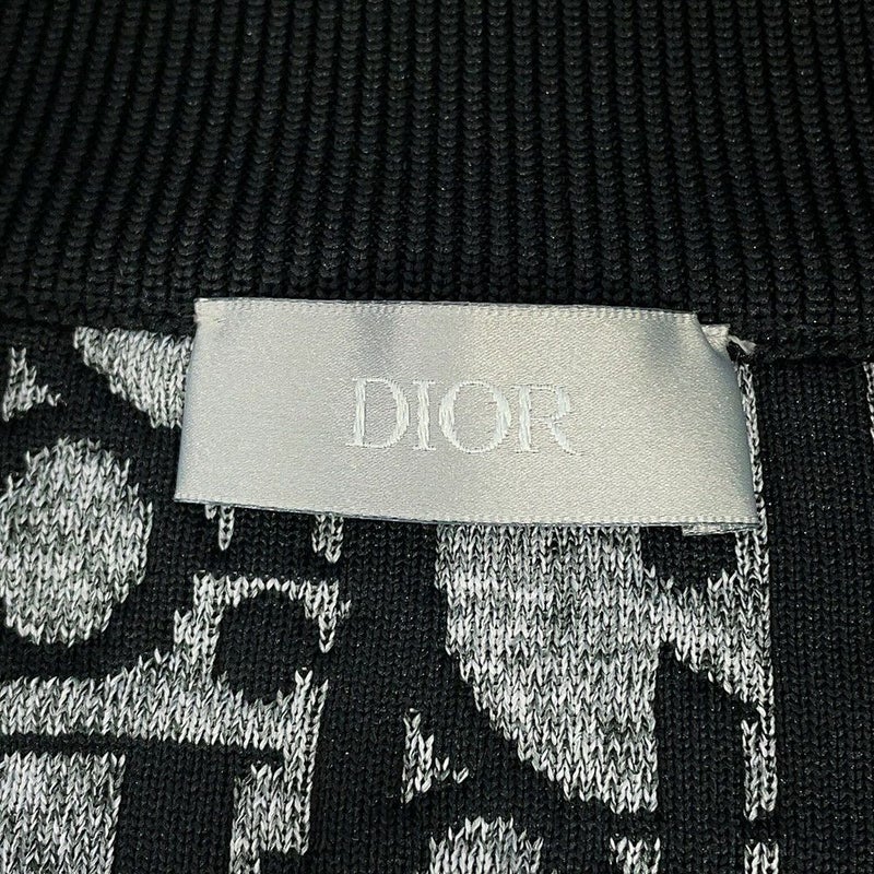 クリスチャン・ディオール ジャケット オブリーク ニット テクニカル ジップアップジャケット メンズサイズL 113M421AT195 黒