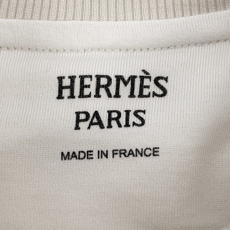エルメス スウェット ラグランスリーブスウェット デッラ・カヴァッレリア レディースサイズ38 HERMES トップス 刺繍