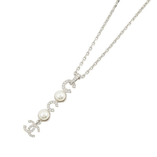 シャネル ネックレス ココマーク フェイクパール ラインストーン I25S ABF722 CHANEL アクセサリー