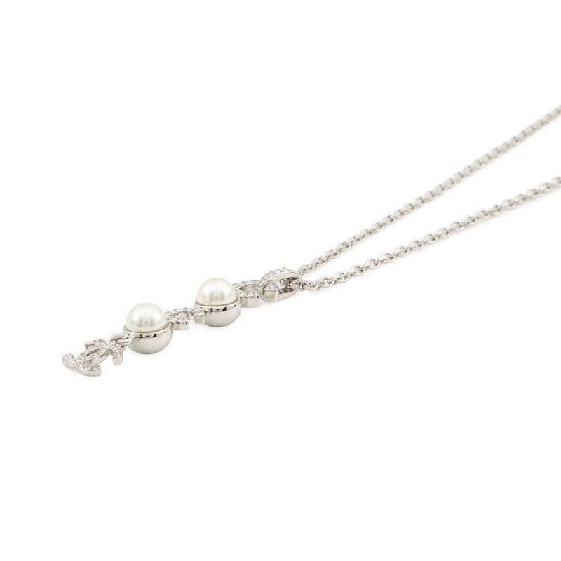 シャネル ネックレス ココマーク フェイクパール ラインストーン I25S ABF722 CHANEL アクセサリー