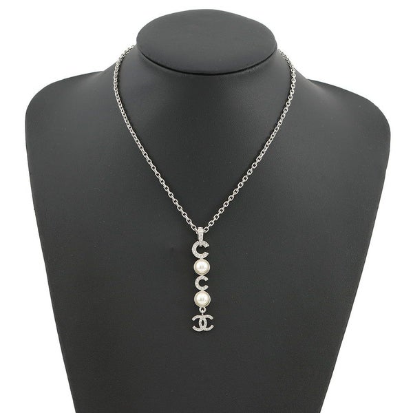 シャネル ネックレス ココマーク フェイクパール ラインストーン I25S ABF722 CHANEL アクセサリー