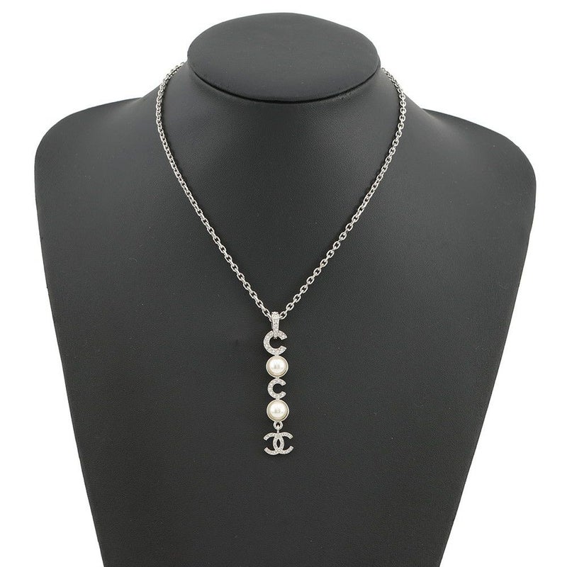 シャネル ネックレス ココマーク フェイクパール ラインストーン I25S ABF722 CHANEL アクセサリー