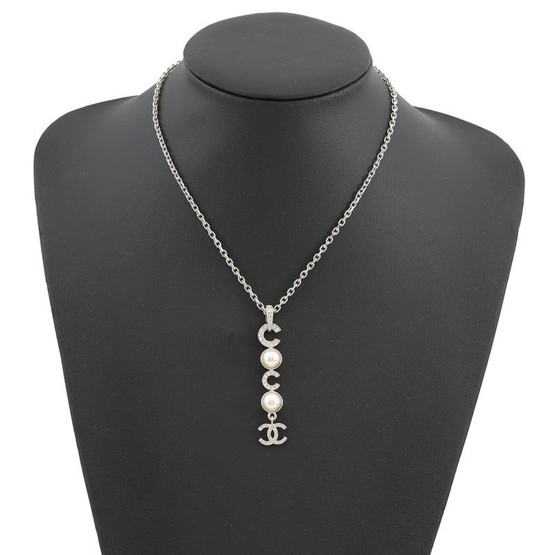 シャネル ネックレス ココマーク フェイクパール ラインストーン I25S ABF722 CHANEL アクセサリー