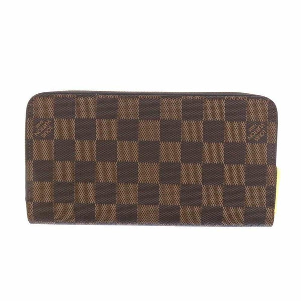 ルイヴィトン 長財布 ダミエ・エベヌ ジッピー・ウォレット N41661 LOUIS VUITTON ブラウン