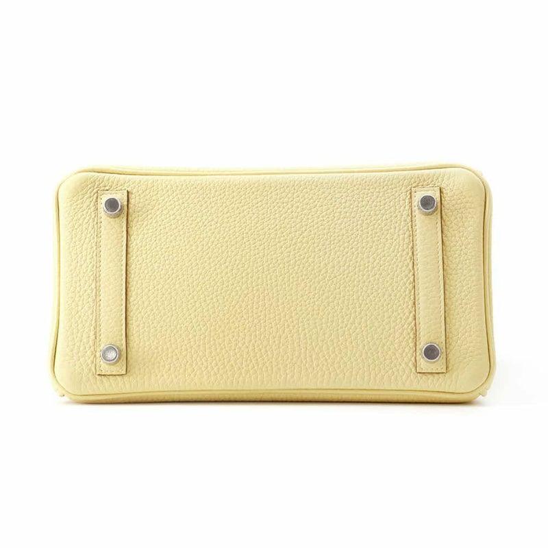 エルメス バーキン25 ジョーヌプッサン/シルバー金具 トゴ W刻印 HERMES Birkin ハンドバッグ