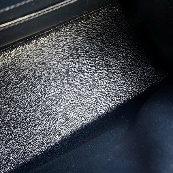 エルメス ショルダーバッグ ケリー ネイビー/ルージュ/ゴールド金具 ボックスカーフ 〇R刻印