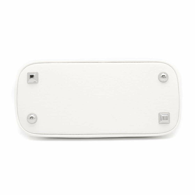 メゾンマルジェラ ハンドバッグ 5AC マイクロ グレイニーカーフレザー/コットン S56WG0081 2way 白