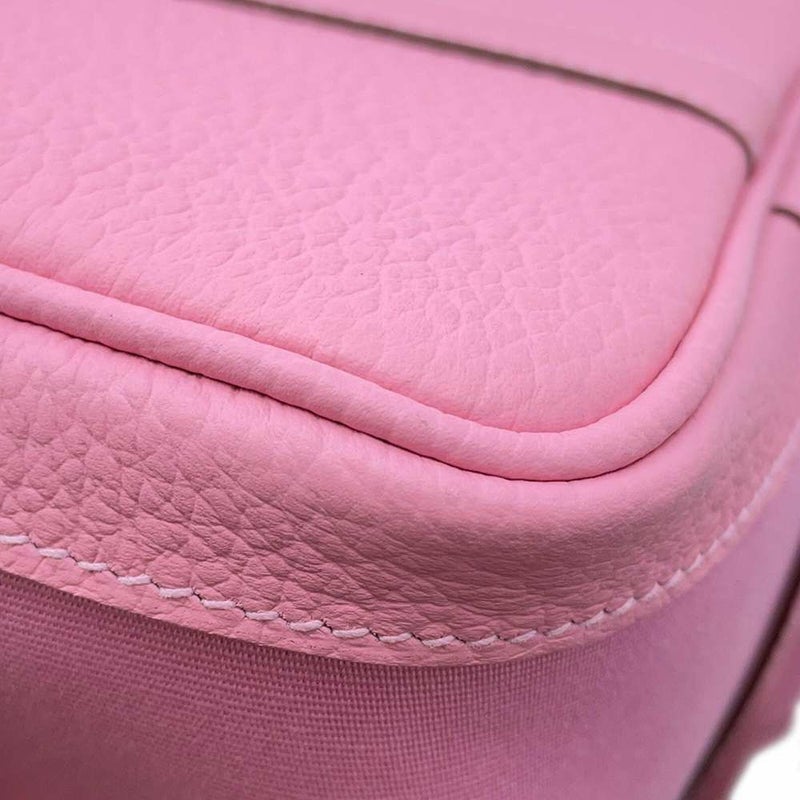 エルメス トートバッグ ガーデンパーティTPM ピンク/シルバー金具 トワルオフィシエ/ヴァッシュカントリー Y刻印