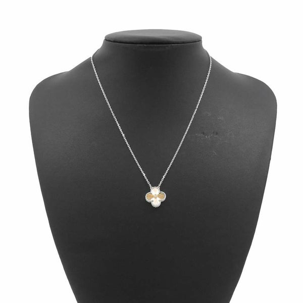 ヴァンクリ ネックレス ヴィンテージ アルハンブラ ギヨシェ ダイヤ 1P K18WG/K18PG VCARPNTH00 2024年ホリデー限定