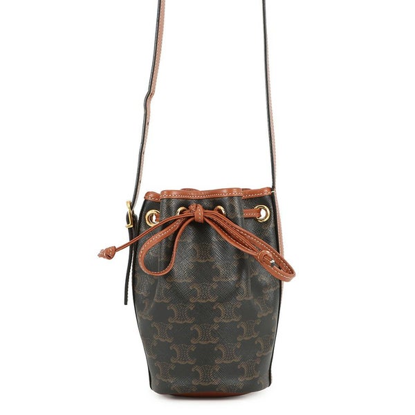 セリーヌ ショルダーバッグ トリオンフ マイクロ ドローストリング PVC レザー 10H492 CELINE