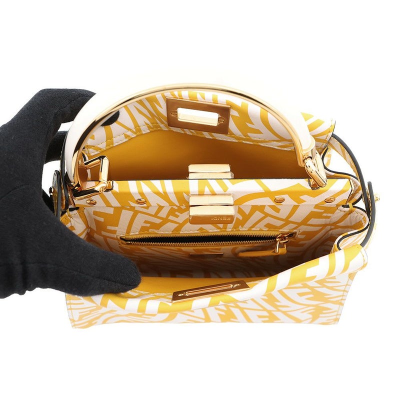 フェンディ ハンドバッグ FF ヴァーディゴ ピーカブー ミニ レザー 8BN244 FENDI 2way