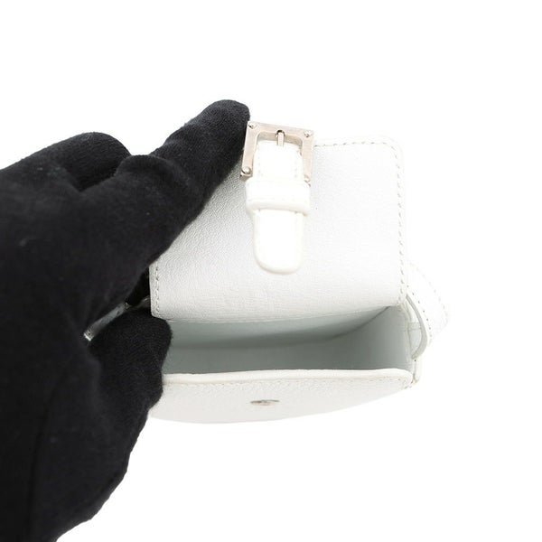 ロエベ ポーチ ロゴ レザー  LOEWE 小物入れ 白