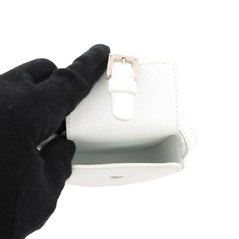 ロエベ ポーチ ロゴ レザー  LOEWE 小物入れ 白