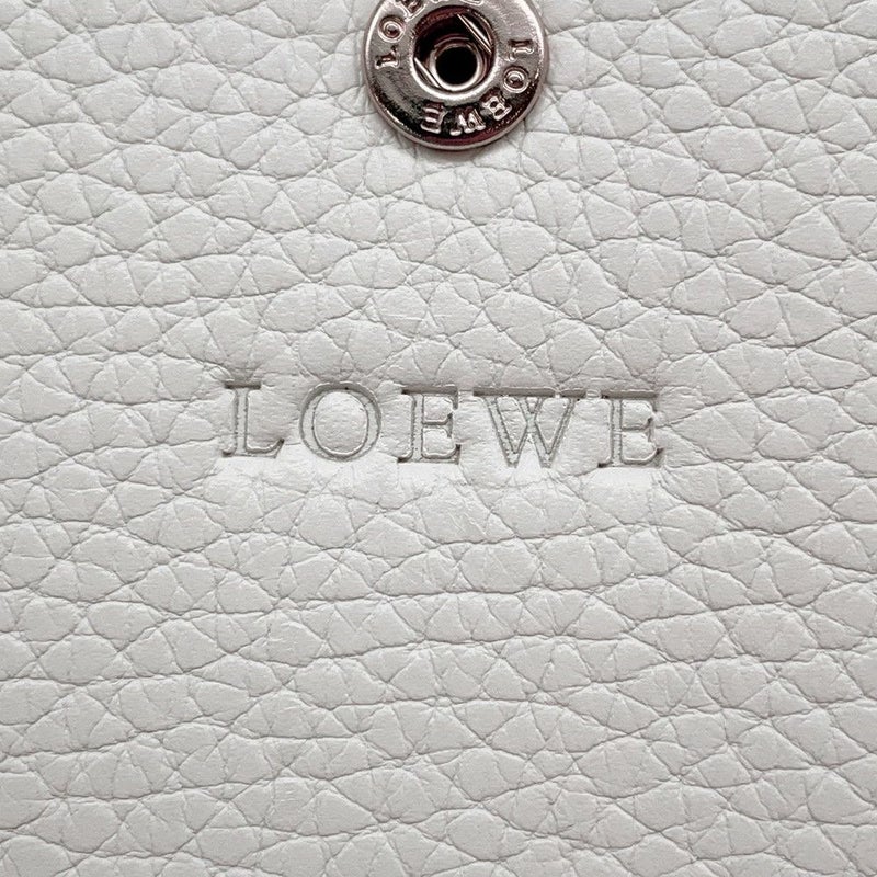 ロエベ ポーチ ロゴ レザー  LOEWE 小物入れ 白