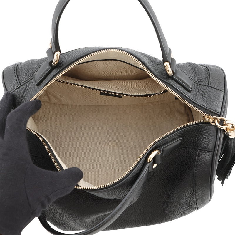 グッチ ハンドバッグ ソーホー インターロッキングG ミニボストンバッグ レザー 282302 GUCCI 黒