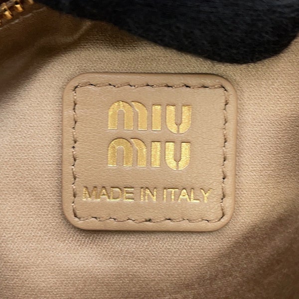 ミュウミュウ ハンドバッグ シアリング ポーチ レザー 5NE851 Miu Miu