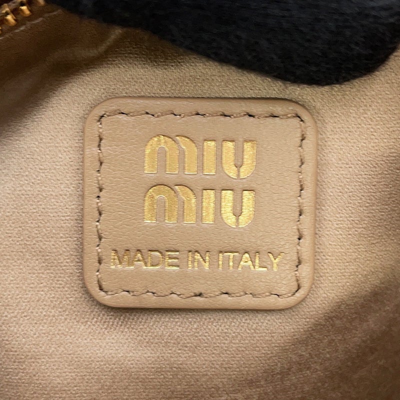 ミュウミュウ ハンドバッグ シアリング ポーチ レザー 5NE851 Miu Miu