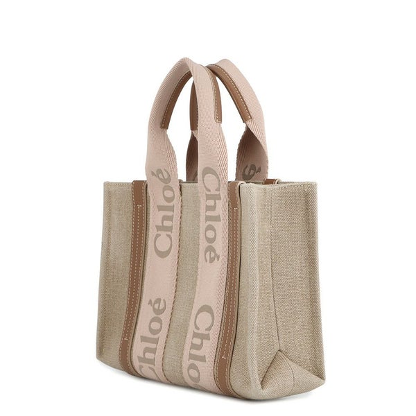 クロエ ハンドバッグ ウッディ トート スモール キャンバス レザー CHC23AS397L1726Y Chloe