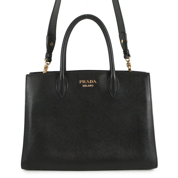 プラダ トートバッグ サフィアーノレザー 1BA153 PRADA 2way 黒