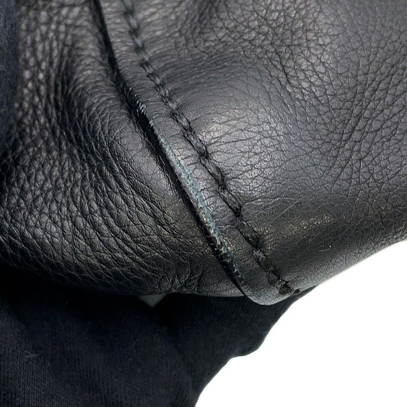 ミュウミュウ ハンドバッグ ロゴ レザー Miu Miu 黒