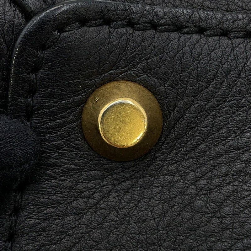 ミュウミュウ ハンドバッグ ロゴ レザー Miu Miu 黒