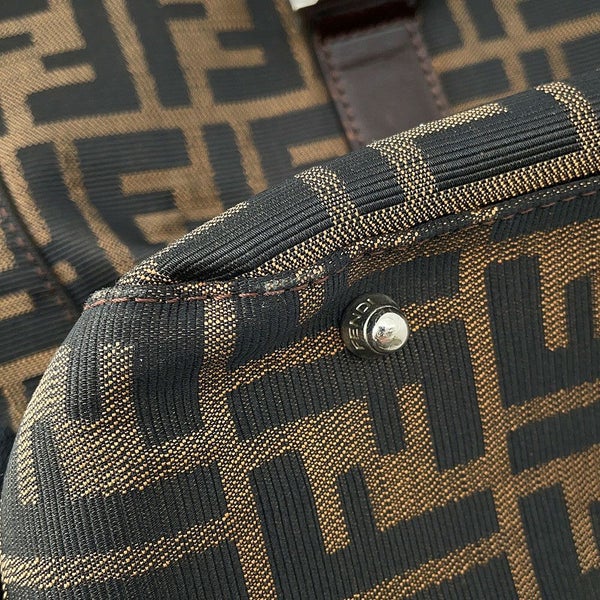 フェンディ ハンドバッグ ズッカ柄 キャンバス レザー 26693 FENDI