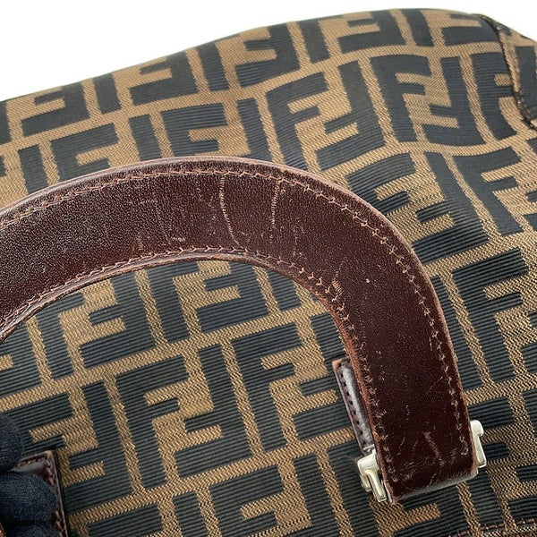 フェンディ ハンドバッグ ズッカ柄 キャンバス レザー 26693 FENDI