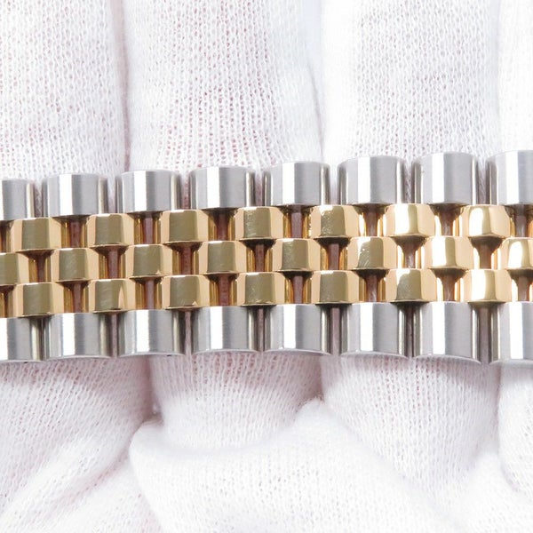 ロレックス デイトジャスト W番 SS/K18YG 16233G ROLEX 腕時計 シャンパン文字盤 10Pダイヤ