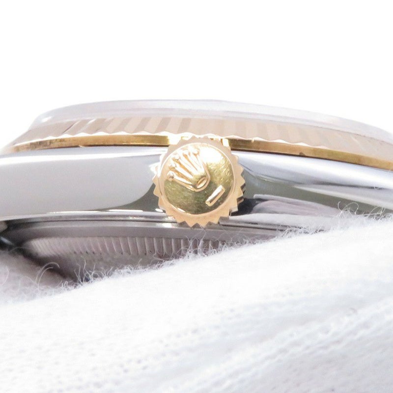 ロレックス デイトジャスト W番 SS/K18YG 16233G ROLEX 腕時計 シャンパン文字盤 10Pダイヤ