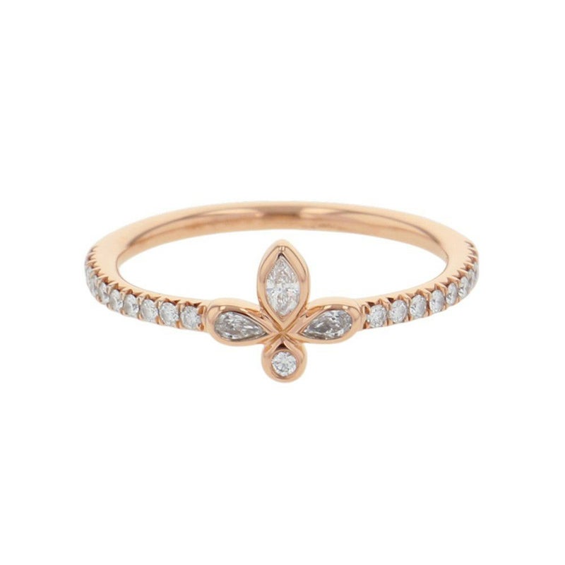 ティファニー リング フルール ド リス ダイヤモンド K18PGピンクゴールド リングサイズ約9号 Tiffany&Co. 指輪 ユリ 花