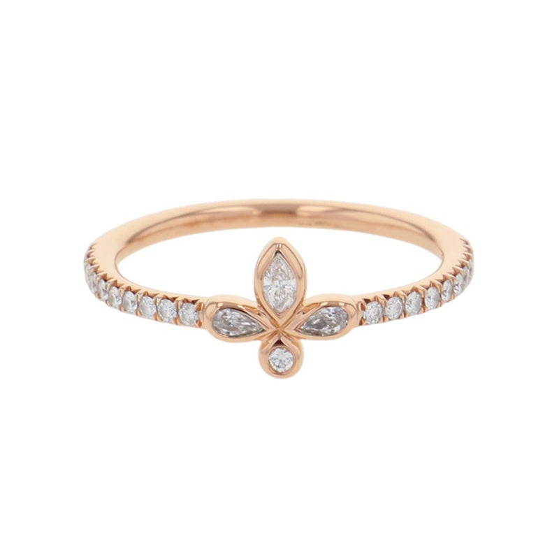 ティファニー リング フルール ド リス ダイヤモンド K18PGピンクゴールド リングサイズ約9号 Tiffany&Co. 指輪 ユリ 花
