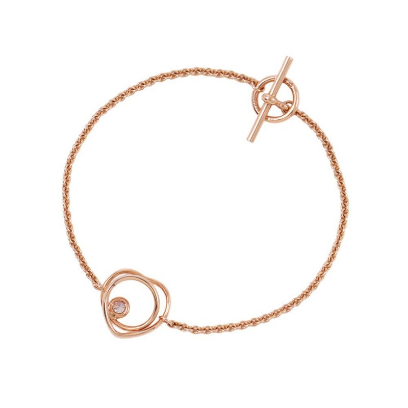 エルメス ブレスレット ヴェルティージュ・クール TPM ダイヤモンド 1P 0.05ct K18PGピンクゴールド サイズSH HERMES