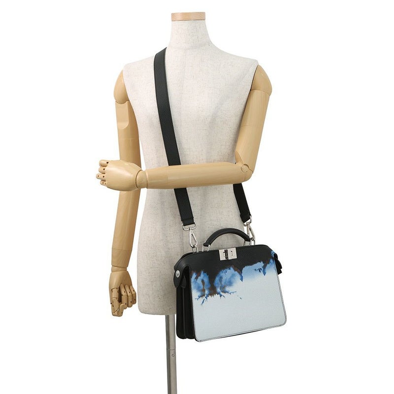 フェンディ ハンドバッグ ピーカブー アイシーユー エックスクロス スモール レザー 7VA530 FENDI 2way 黒