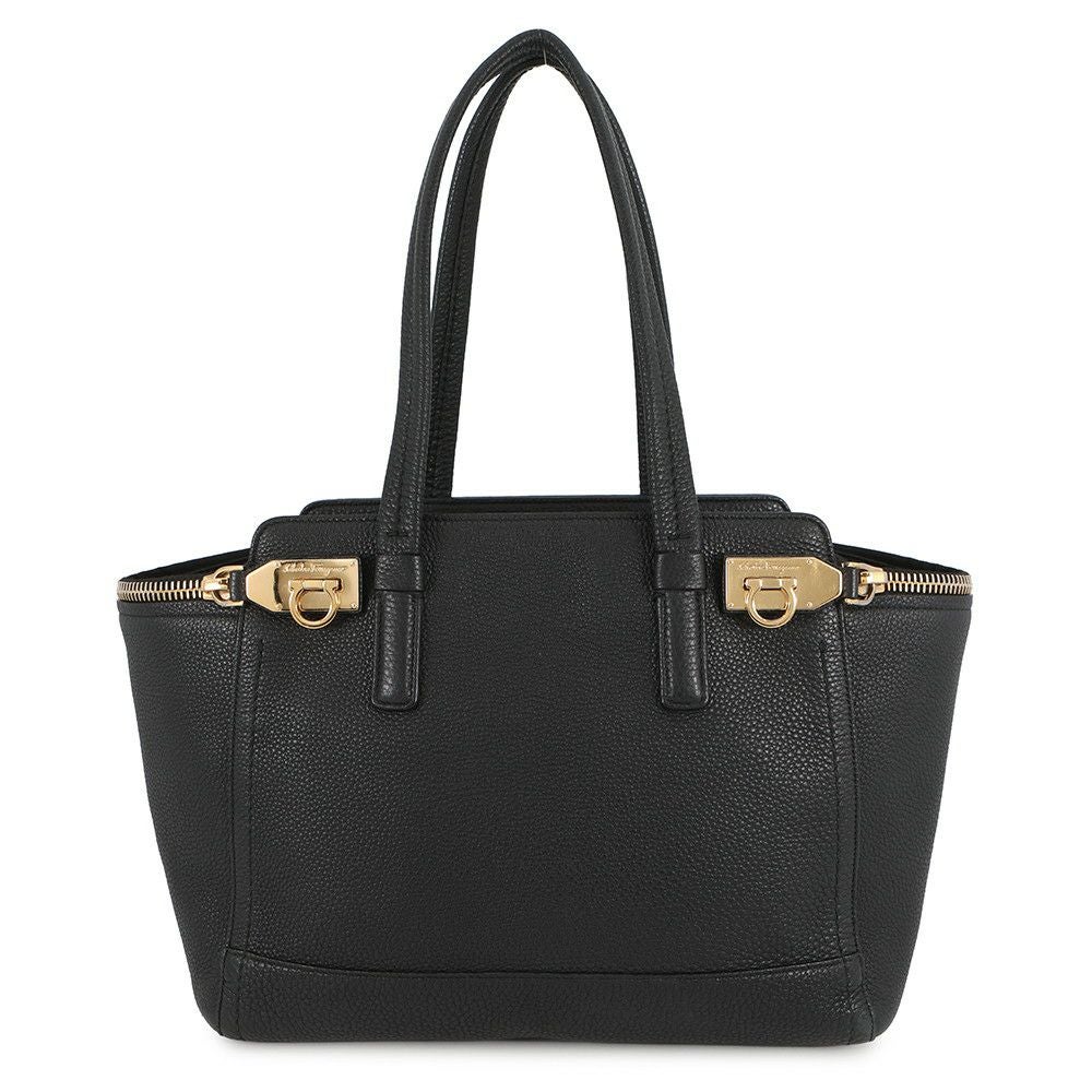 フェラガモ トートバッグ ガンチーニ レザー 21D698 Ferragamo 黒 安心